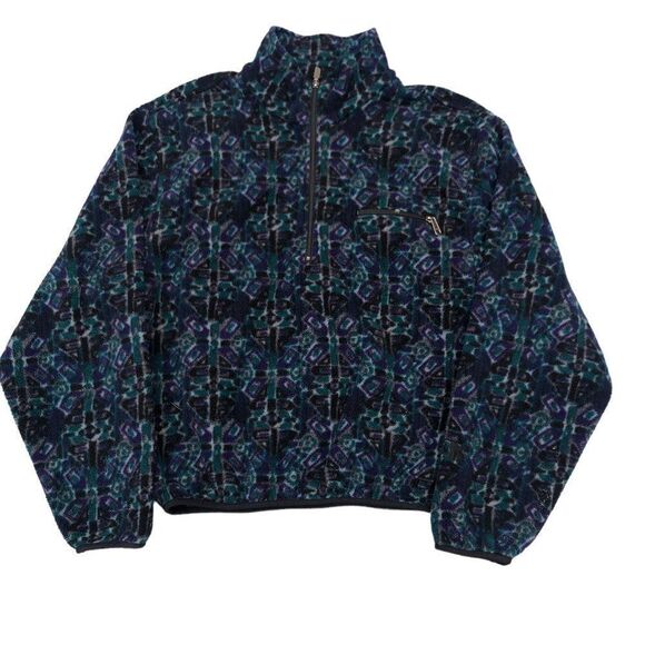 Vintage Y2K The North Face Fleece Pattern Jacket Large - Picture 2 of 16